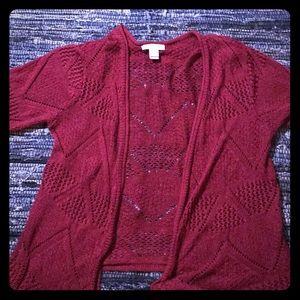 Maroon Tunic Cardigan